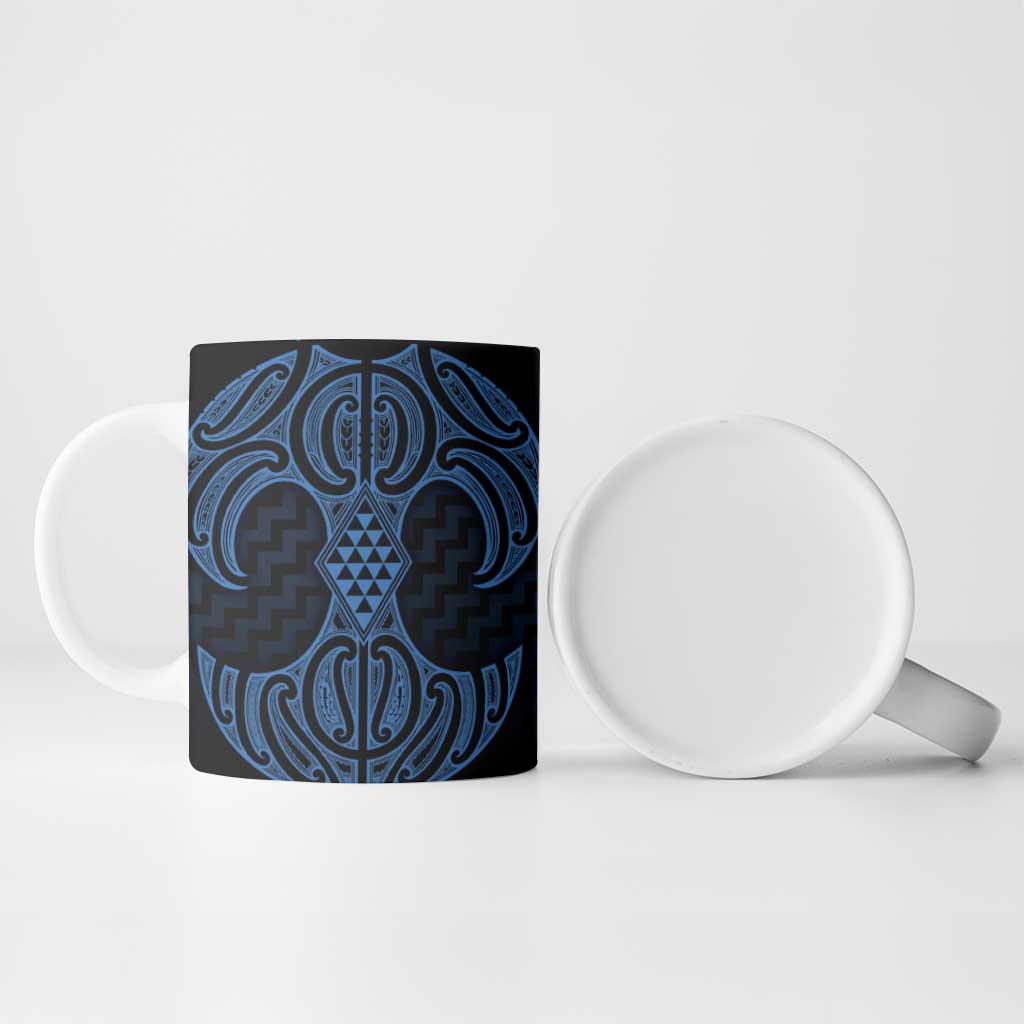 Kikorangi Maori Ta Moko Poutama Art Ceramic Mug - Polynesian Pride