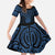 Kikorangi Maori Ta Moko Poutama Art Family Matching Long Sleeve Bodycon Dress and Hawaiian Shirt