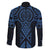 Kikorangi Maori Ta Moko Poutama Art Family Matching Long Sleeve Bodycon Dress and Hawaiian Shirt