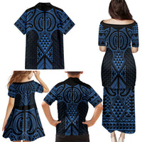 Kikorangi Maori Ta Moko Poutama Art Family Matching Puletasi and Hawaiian Shirt LT9 - Polynesian Pride