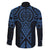 Kikorangi Maori Ta Moko Poutama Art Family Matching Short Sleeve Bodycon Dress and Hawaiian Shirt