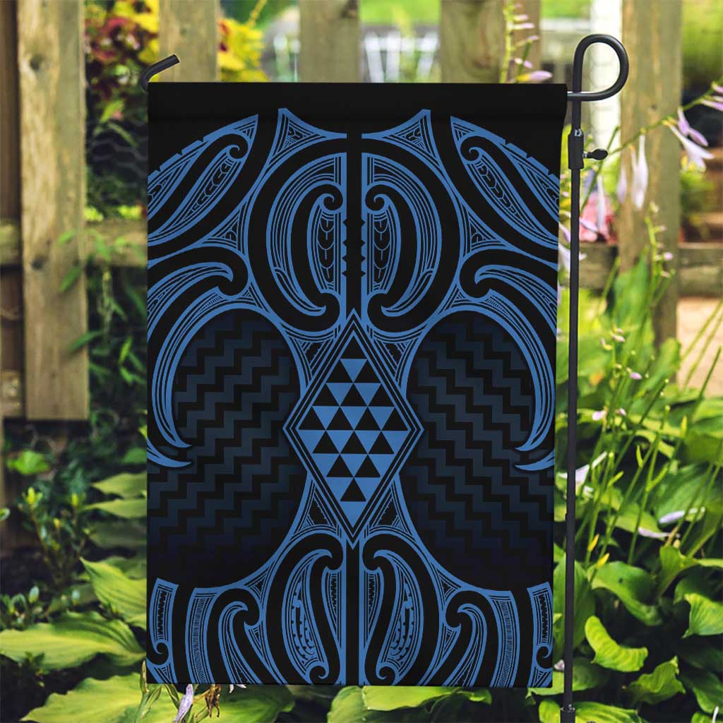 Kikorangi Maori Ta Moko Poutama Art Garden Flag