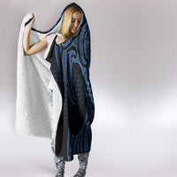 Kikorangi Maori Ta Moko Poutama Art Hooded Blanket