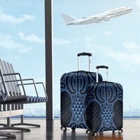 Kikorangi Maori Ta Moko Poutama Art Luggage Cover LT9 - Polynesian Pride