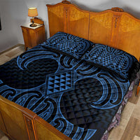 Kikorangi Maori Ta Moko Poutama Art Quilt Bed Set