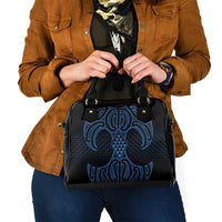 Kikorangi Maori Ta Moko Poutama Art Shoulder Handbag
