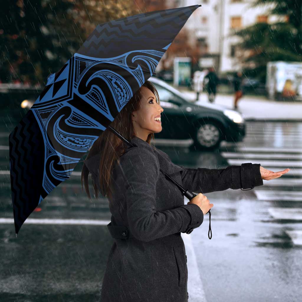 Kikorangi Maori Ta Moko Poutama Art Umbrella - Polynesian Pride