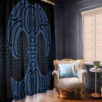 Kikorangi Maori Ta Moko Poutama Art Window Curtain