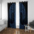 Kikorangi Maori Ta Moko Poutama Art Window Curtain