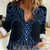 Kikorangi Maori Ta Moko Poutama Art Women Casual Shirt