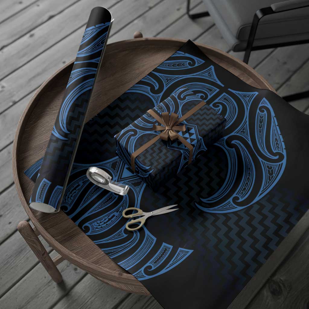 Kikorangi Maori Ta Moko Poutama Art Wrapping Paper - Polynesian Pride