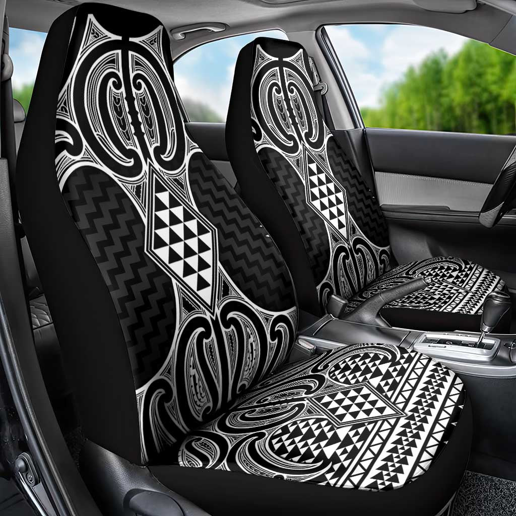 Ma Maori Ta Moko Poutama Art Car Seat Cover