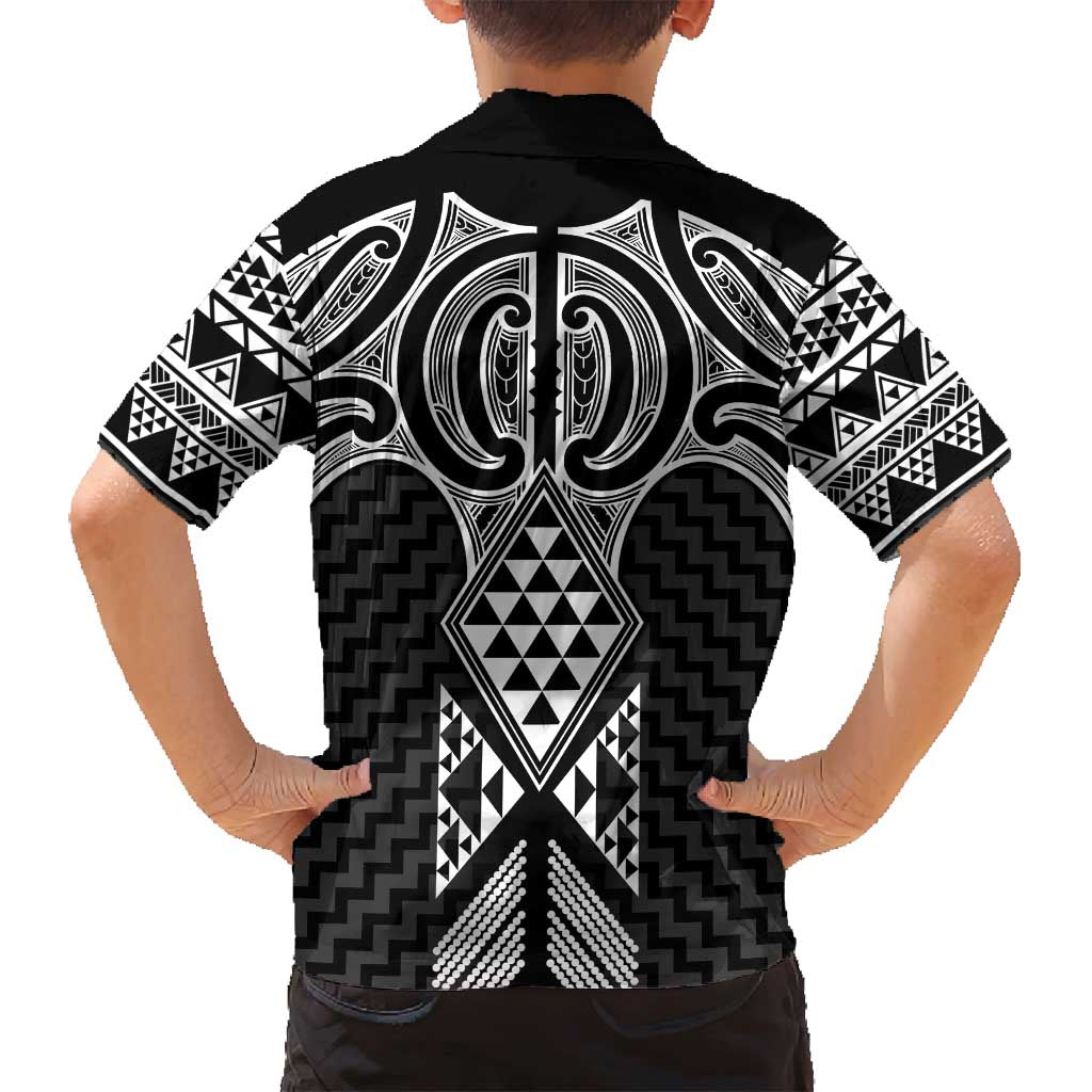 Ma Maori Ta Moko Poutama Art Family Matching Long Sleeve Bodycon Dress and Hawaiian Shirt LT9 - Polynesian Pride