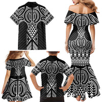 Ma Maori Ta Moko Poutama Art Family Matching Mermaid Dress and Hawaiian Shirt LT9 - Polynesian Pride