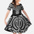 Ma Maori Ta Moko Poutama Art Family Matching Short Sleeve Bodycon Dress and Hawaiian Shirt
