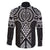 Ma Maori Ta Moko Poutama Art Family Matching Short Sleeve Bodycon Dress and Hawaiian Shirt