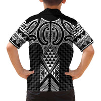 Ma Maori Ta Moko Poutama Art Family Matching Summer Maxi Dress and Hawaiian Shirt