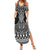 Ma Maori Ta Moko Poutama Art Family Matching Summer Maxi Dress and Hawaiian Shirt