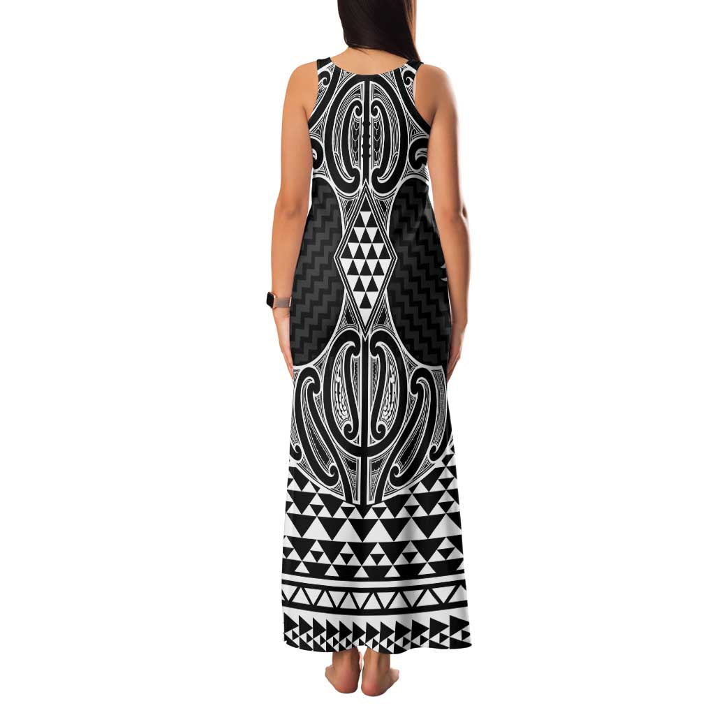 Ma Maori Ta Moko Poutama Art Family Matching Tank Maxi Dress and Hawaiian Shirt