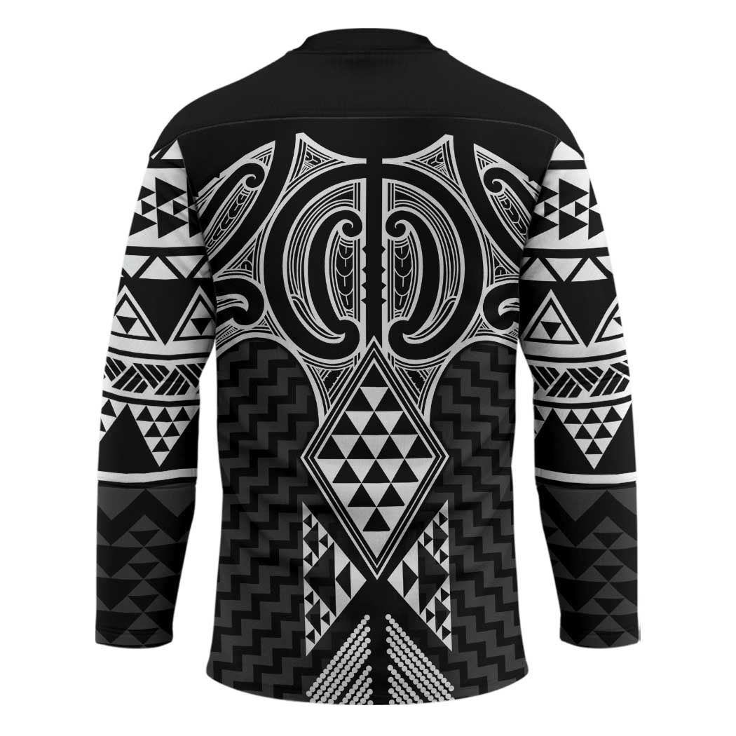 Ma Maori Ta Moko Poutama Art Hockey Jersey - Polynesian Pride