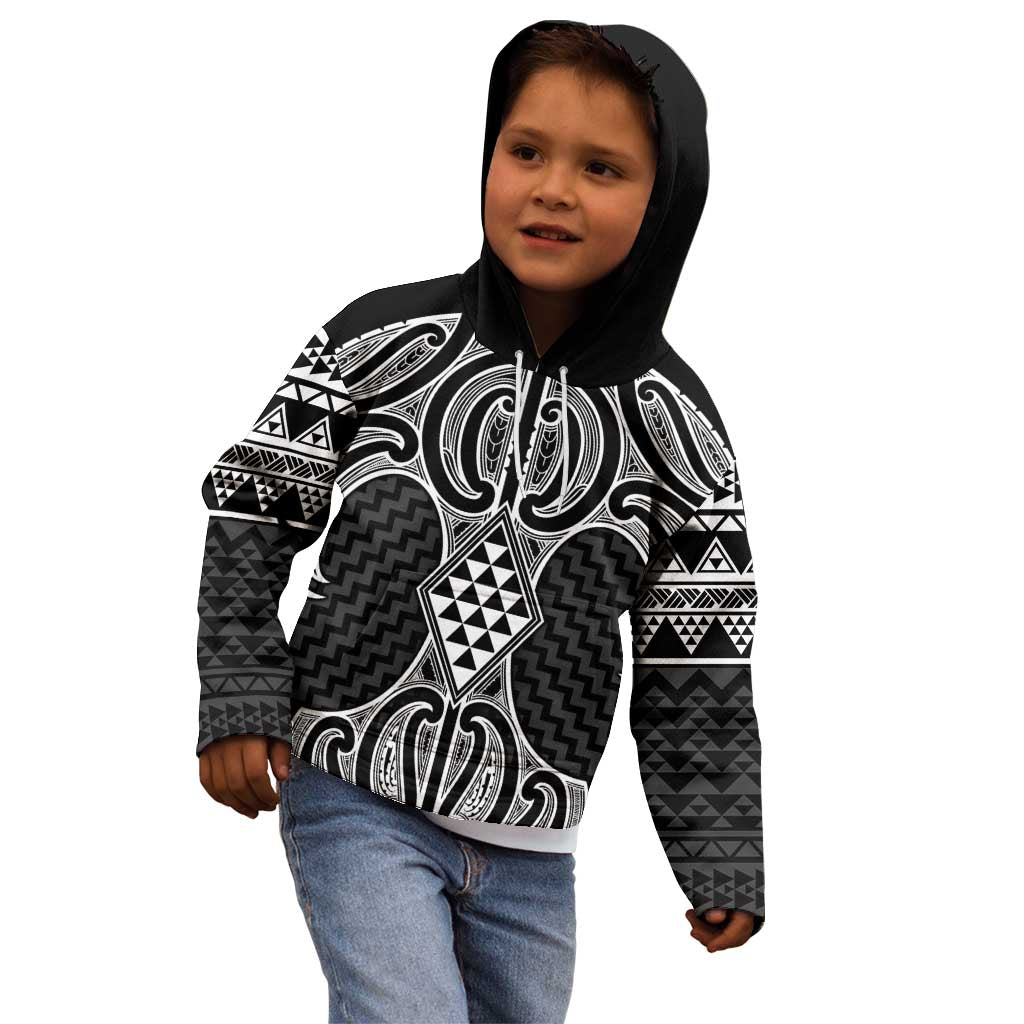Ma Maori Ta Moko Poutama Art Kid Hoodie