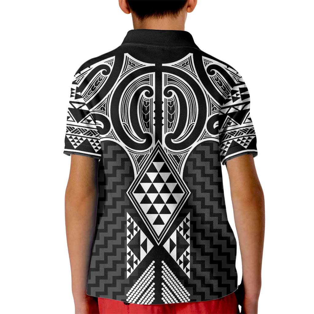 Ma Maori Ta Moko Poutama Art Kid Polo Shirt