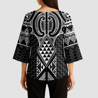 Ma Maori Ta Moko Poutama Art Kimono Sleeve Blouse - Polynesian Pride