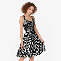 Ma Maori Ta Moko Poutama Art Midi Dress - Polynesian Pride
