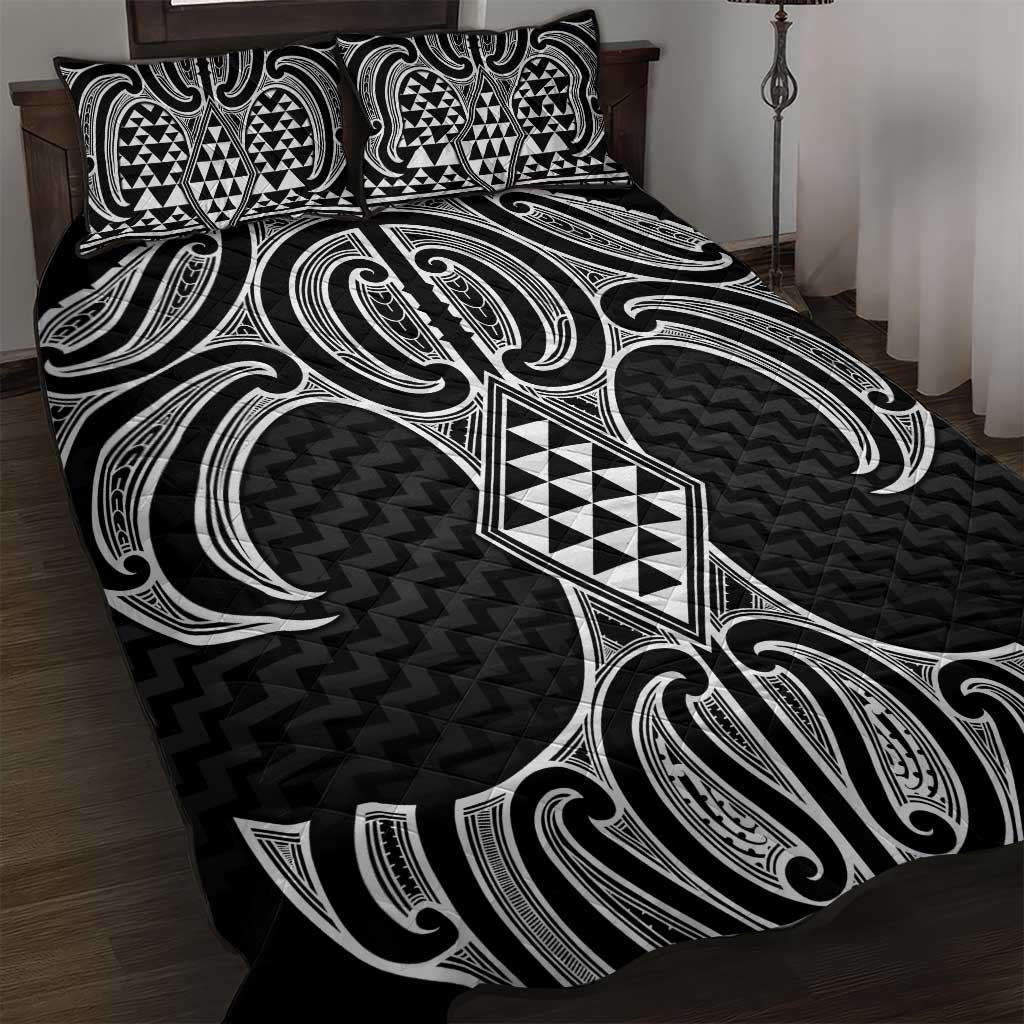 Ma Maori Ta Moko Poutama Art Quilt Bed Set