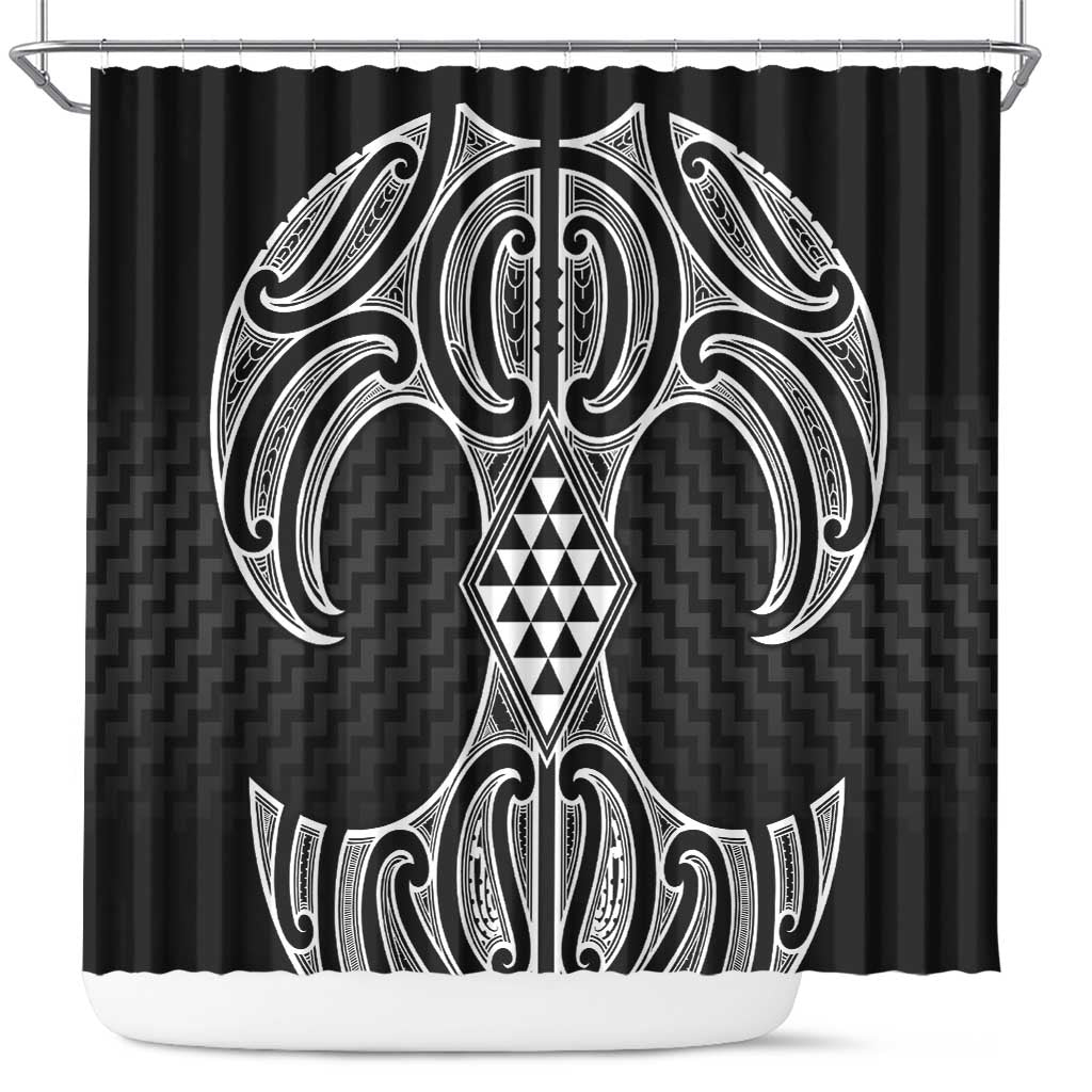 Ma Maori Ta Moko Poutama Art Shower Curtain