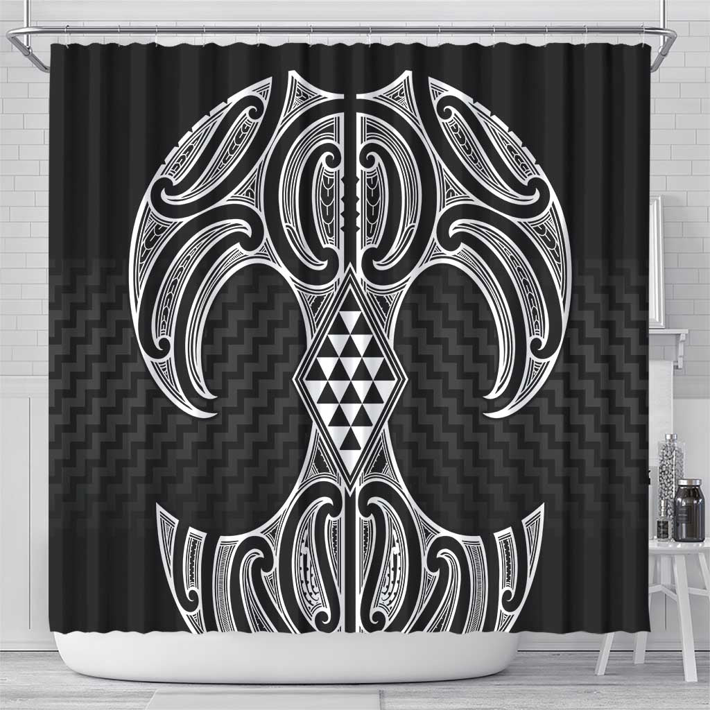 Ma Maori Ta Moko Poutama Art Shower Curtain