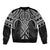 Ma Maori Ta Moko Poutama Art Sleeve Zip Bomber Jacket