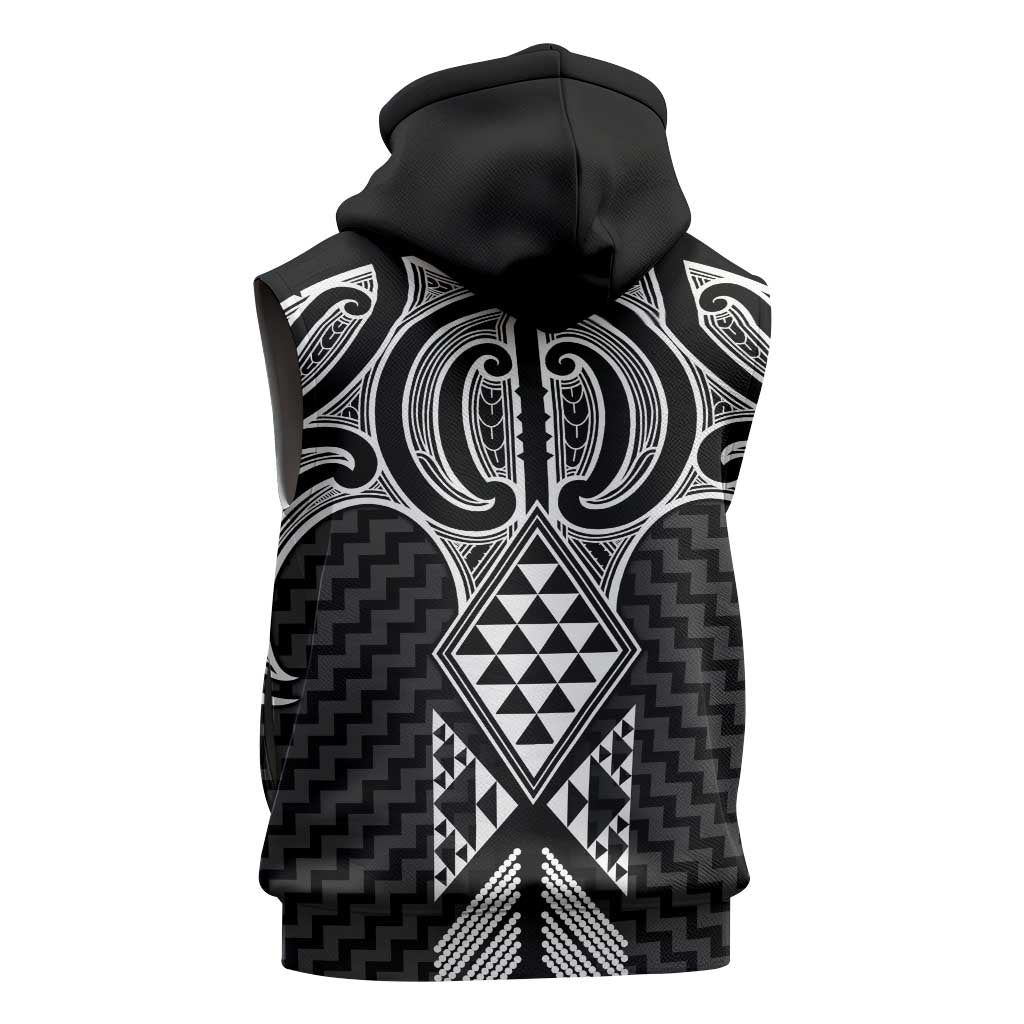 Ma Maori Ta Moko Poutama Art Sleeveless Hoodie - Polynesian Pride