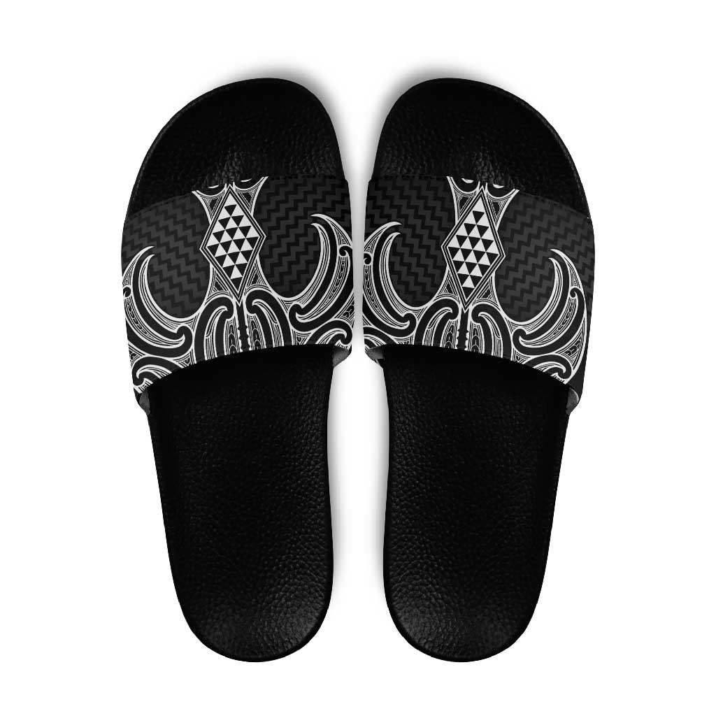 Ma Maori Ta Moko Poutama Art Slide Sandals - Polynesian Pride