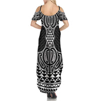 Ma Maori Ta Moko Poutama Art Summer Maxi Dress