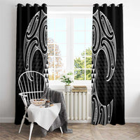 Ma Maori Ta Moko Poutama Art Window Curtain
