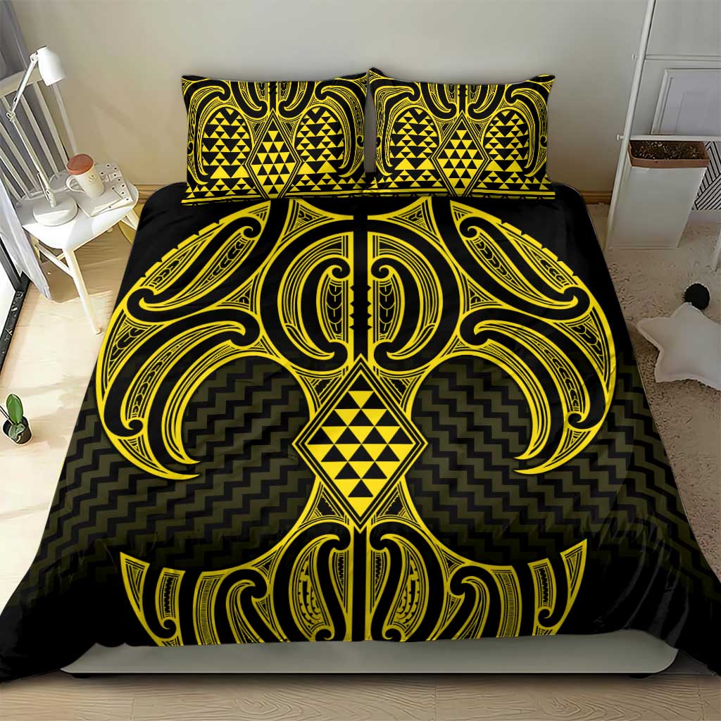 Mahi-dawg Maori Ta Moko Poutama Art Bedding Set