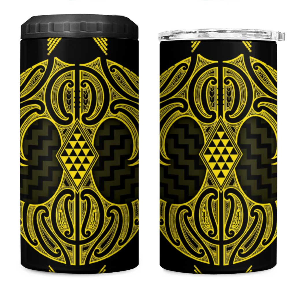 Mahi-dawg Maori Ta Moko Poutama Art 4 in 1 Can Cooler Tumbler