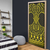 Mahi-dawg Maori Ta Moko Poutama Art Door Cover - Polynesian Pride