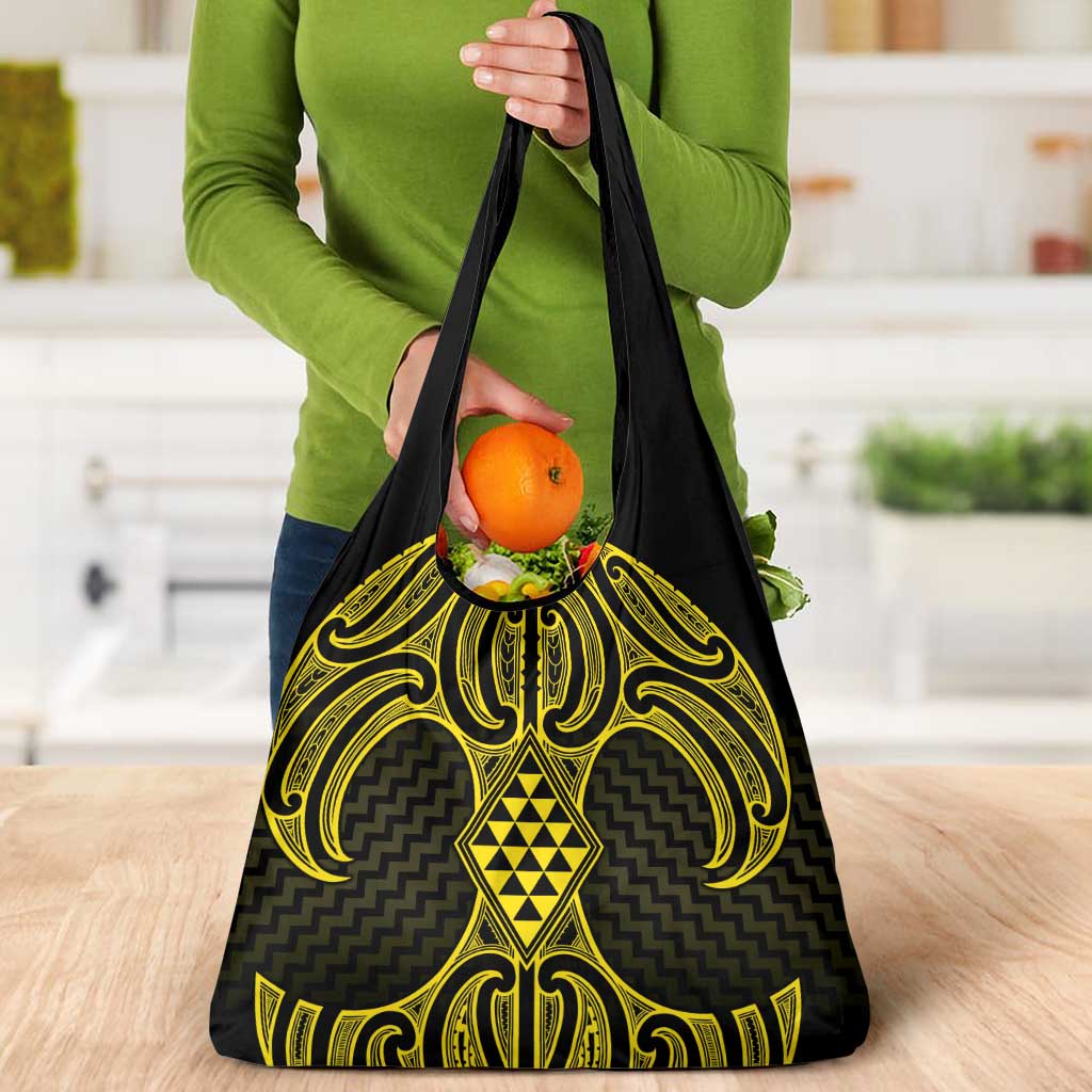 Mahi-dawg Maori Ta Moko Poutama Art Grocery Bag