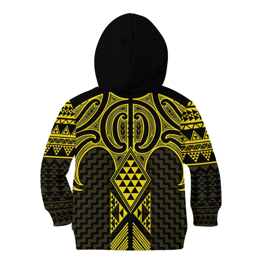 Mahi-dawg Maori Ta Moko Poutama Art Kid Hoodie