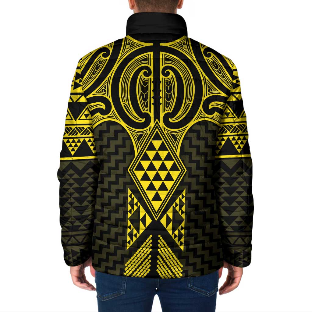 Mahi-dawg Maori Ta Moko Poutama Art Padded Jacket - Polynesian Pride