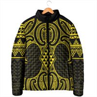 Mahi-dawg Maori Ta Moko Poutama Art Padded Jacket - Polynesian Pride