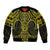 Mahi-dawg Maori Ta Moko Poutama Art Sleeve Zip Bomber Jacket