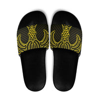 Mahi-dawg Maori Ta Moko Poutama Art Slide Sandals - Polynesian Pride