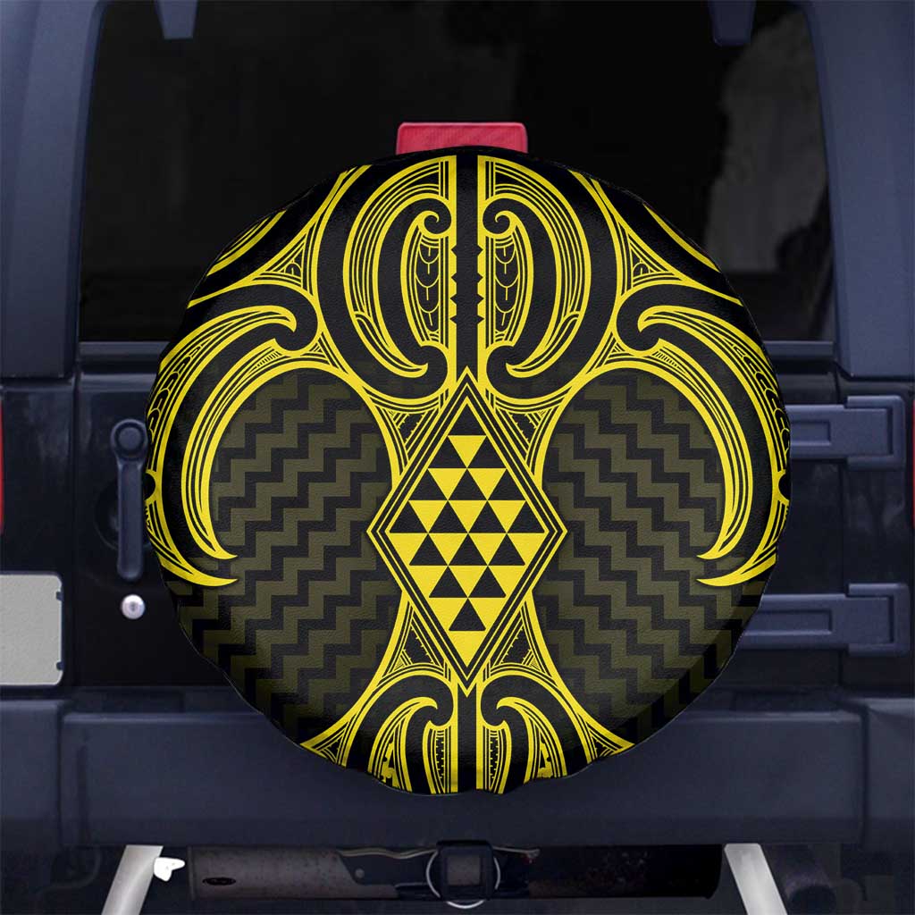 Mahi-dawg Maori Ta Moko Poutama Art Spare Tire Cover