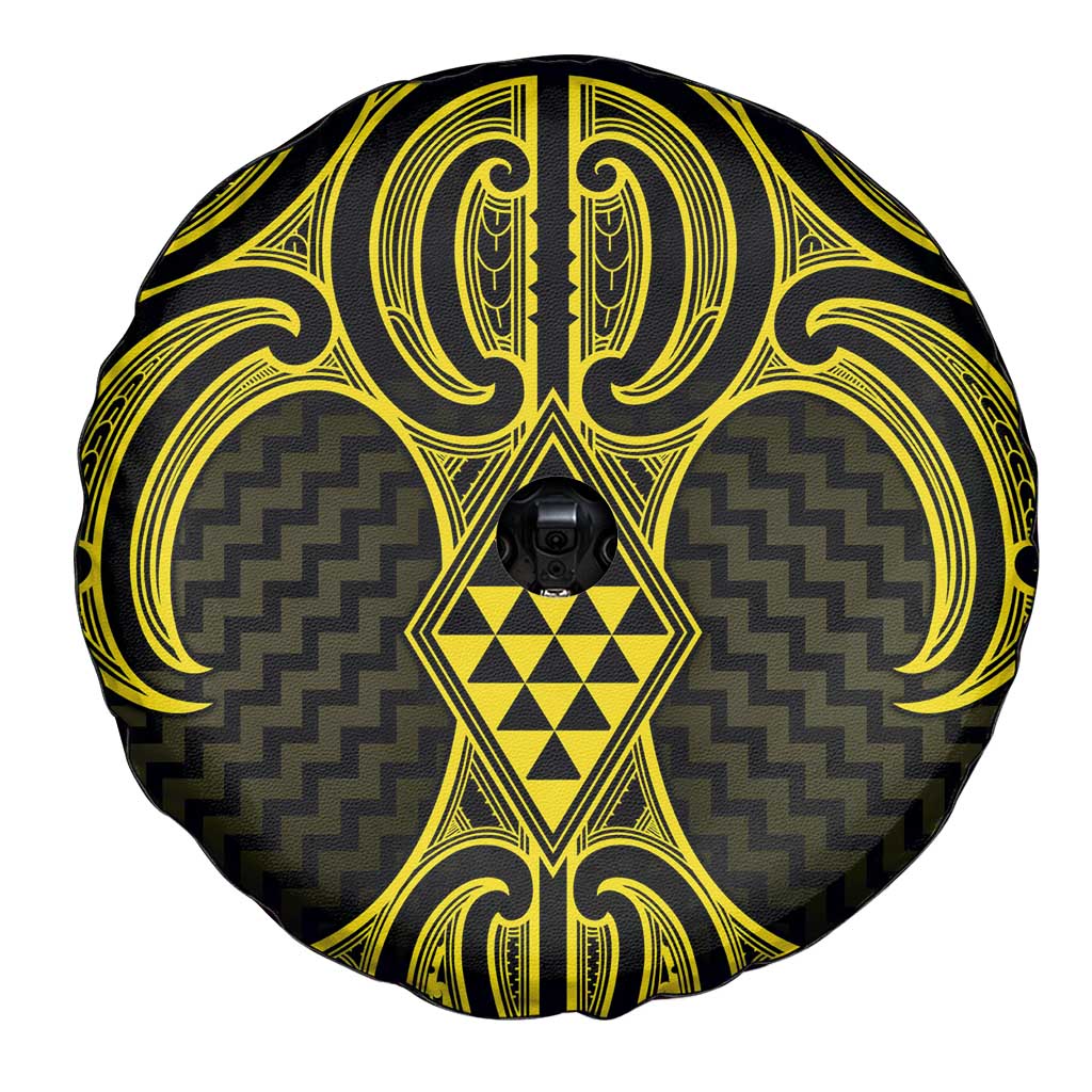 Mahi-dawg Maori Ta Moko Poutama Art Spare Tire Cover