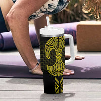 Mahi-dawg Maori Ta Moko Poutama Art Tumbler With Handle