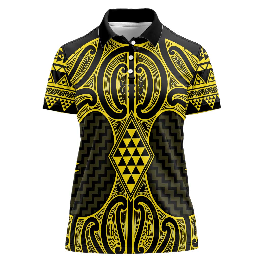 Mahi-dawg Maori Ta Moko Poutama Art Women Polo Shirt