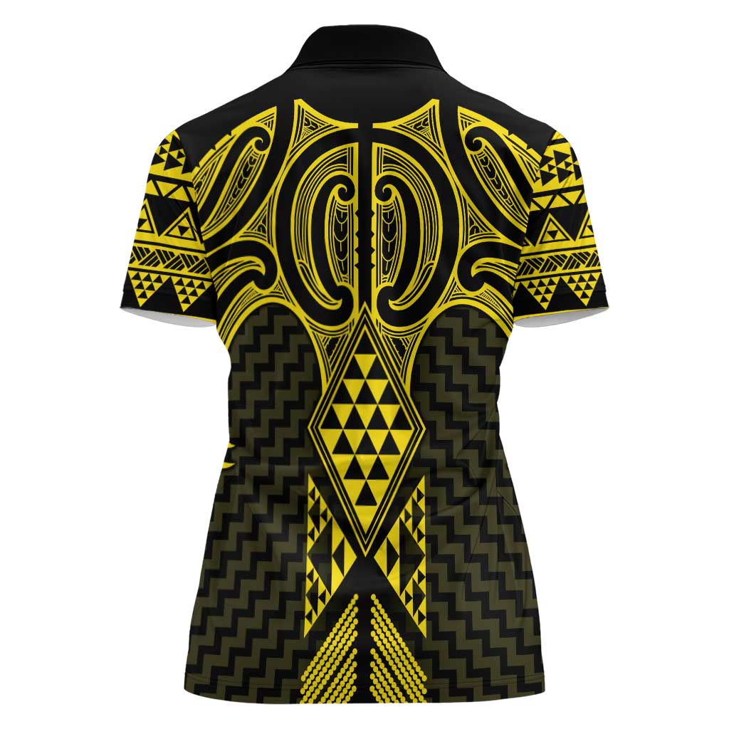 Mahi-dawg Maori Ta Moko Poutama Art Women Polo Shirt